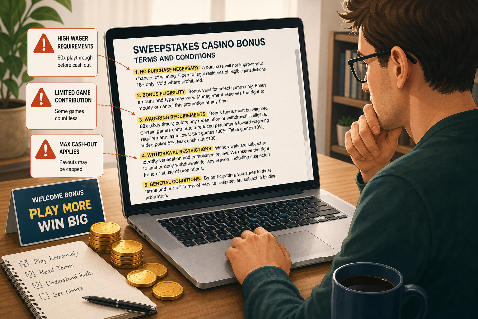Red Flag Radar: 7 Sweeps Casino Bonus Terms That Are Major Red Flags 1